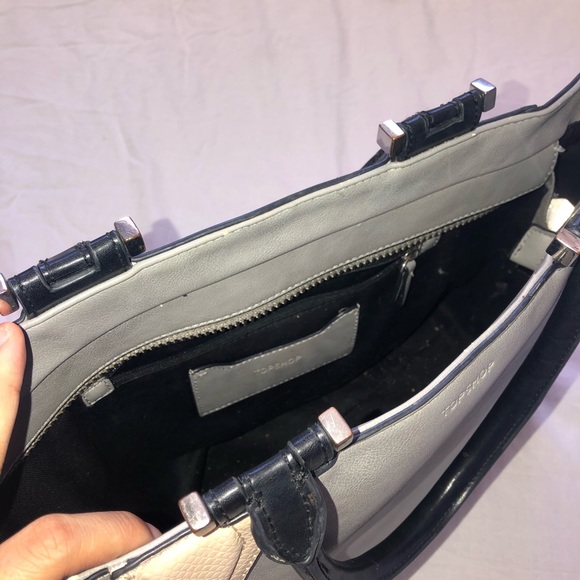 Topshop gray purse with black and pink accents - Picture 2 of 3